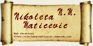 Nikoleta Matićević vizit kartica